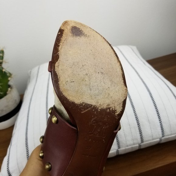 Celine 'Sharp' Studded Sandals - Women's 38